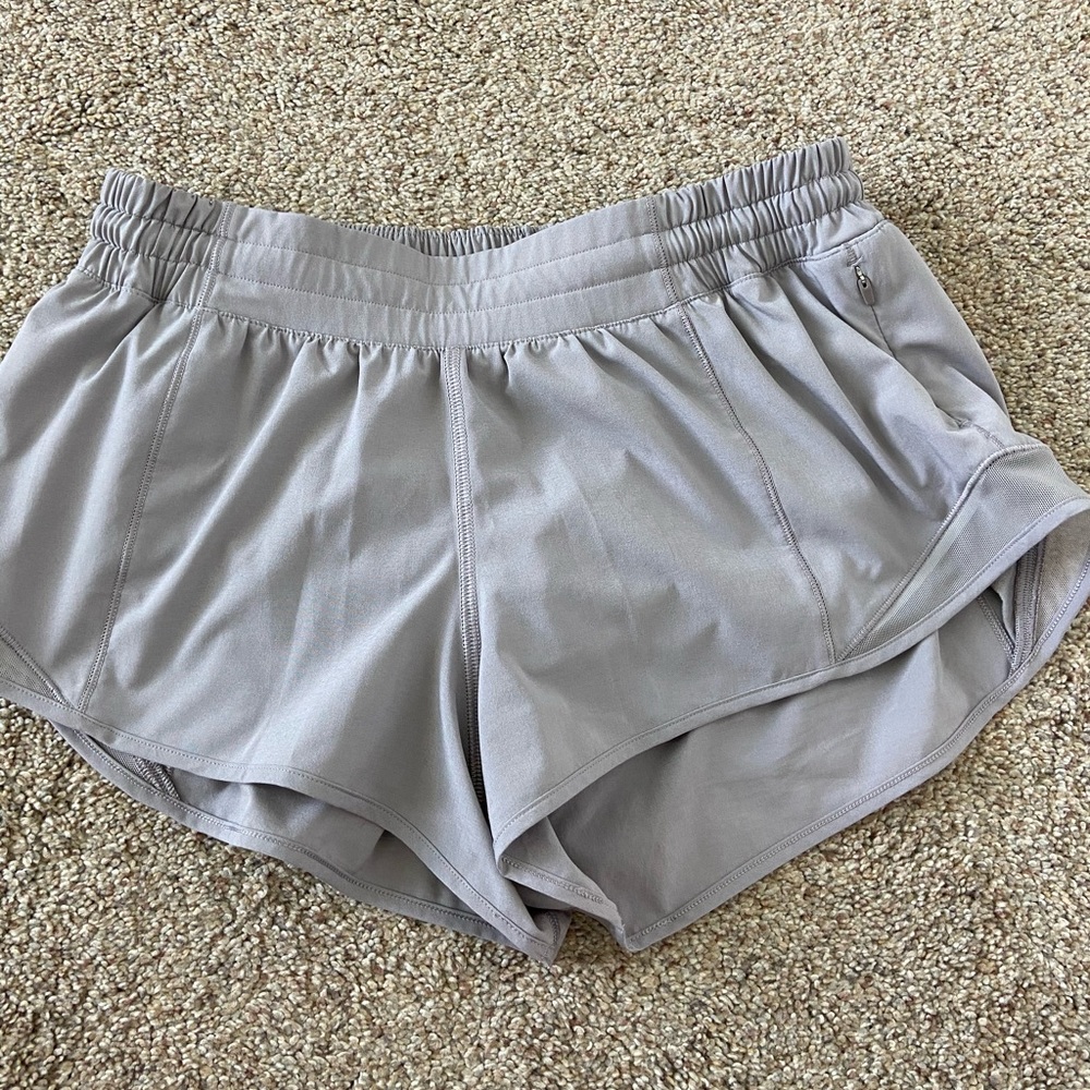 Grey Hotty-Hot Lululemon shorts 2.5”